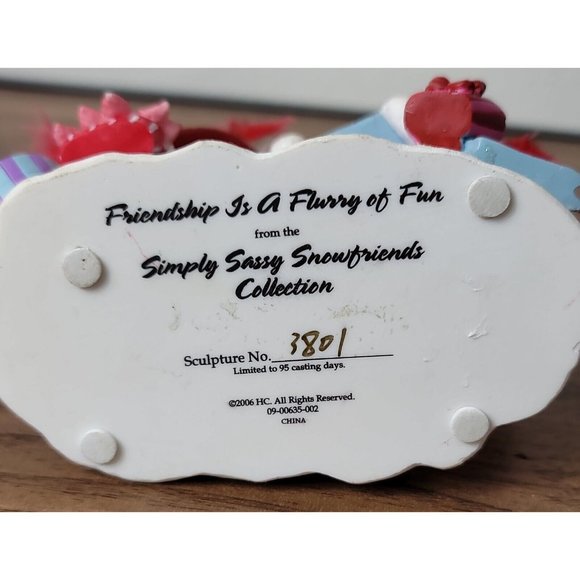 Simply Sassy Snow Friend Hamilton Collection Friendship Is A Flurry of Fun #3801 - Picture 9 of 13